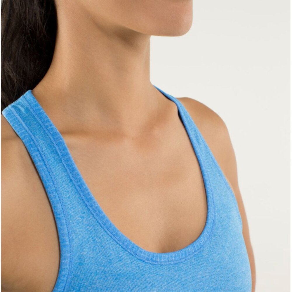 Lululemon Run: Swiftly Tech Racerback Heathered Cornflower - Picture 4 of 9